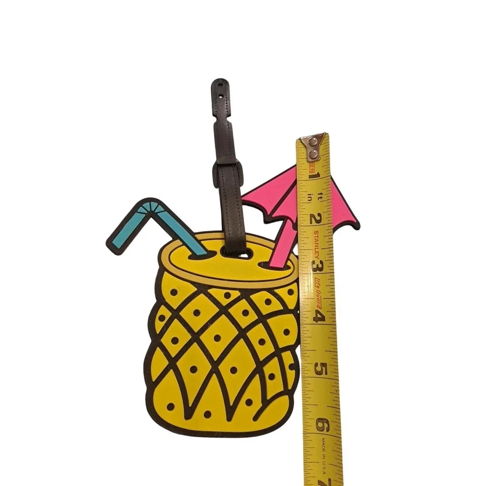 Pineapple Umbrella Drink PVC Travel Baggage‎ Backpack Suitcase Luggage Tag